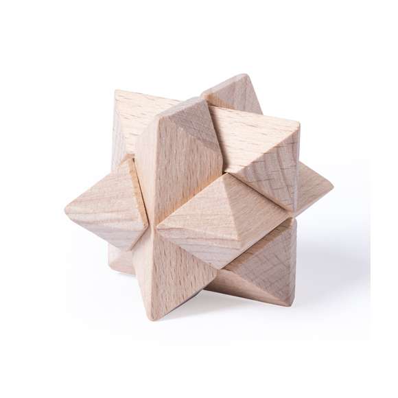 Adictivo set de 3 juegos de habilidad en madera natural. Presentado en caja de madera con compartimentos interiores y tapa deslizante.