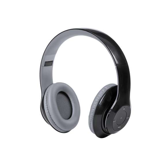 Auriculares plegables de diadema con conexión Bluetooth® y desenfadado diseño en variada gama de vivos colores brillantes. Con panel de control integrado en el auricular, función manos libres, radio FM, ranura para tarjetas mini SD de hasta 32 GB de capacidad y recargables mediante cable USB -incluido-. Almohadillas en suave polipiel y presentados en atractiva caja de diseño.