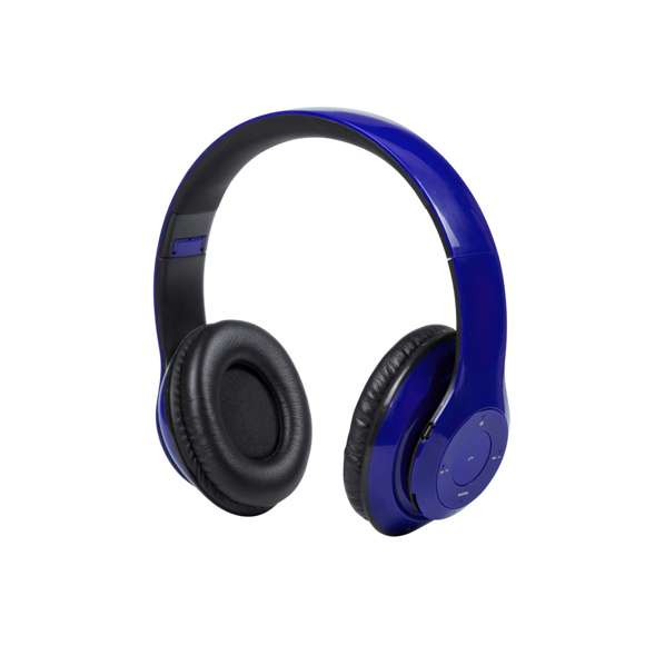 Auriculares plegables de diadema con conexión Bluetooth® y desenfadado diseño en variada gama de vivos colores brillantes. Con panel de control integrado en el auricular, función manos libres, radio FM, ranura para tarjetas mini SD de hasta 32 GB de capacidad y recargables mediante cable USB -incluido-. Almohadillas en suave polipiel y presentados en atractiva caja de diseño.