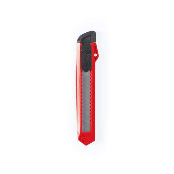  	Cutter con cuchilla ancha y mango ergonómico troquelado. Capucha extraíble para ajuste de corte de cuchilla.