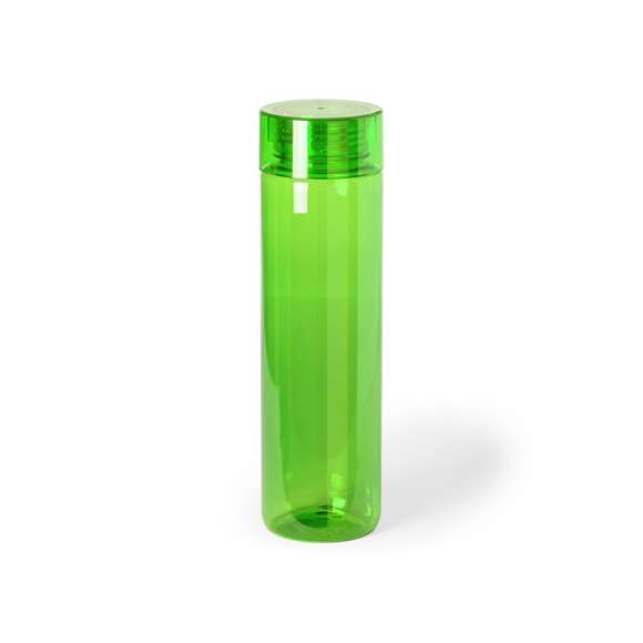 Bidón de 780ml de capacidad en material tritán resistente al calor y libre de BPA. Con tapón a rosca de seguridad, disponible en variada gama de colores y presentado en caja individual.