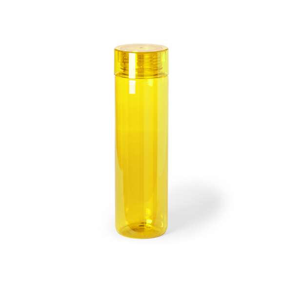 Bidón de 780ml de capacidad en material tritán resistente al calor y libre de BPA. Con tapón a rosca de seguridad, disponible en variada gama de colores y presentado en caja individual.