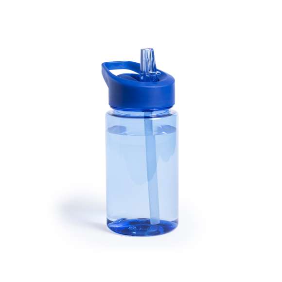 Bidón infantil en alta calidad de 440ml de capacidad, con cuerpo de acabado en material tritán de resistencia al calor (70º) y libre de BPA para la seguridad de los más pequeños. Con dosificador, tapón a rosca y asa de transporte. Presentado en caja individual. Disponible manual de instrucciones en español e inglés.