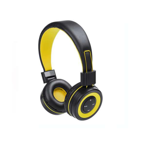 Auriculares plegables de diadema con conexión Bluetooth® y desenfadado diseño bicolor en variada gama de vivos tonos brillantes. Con panel de control integrado en el auricular, función manos libres y recargables mediante cable USB -incluido-. Almohadillas en suave polipiel con interior a juego y presentados en atractiva caja de diseño.