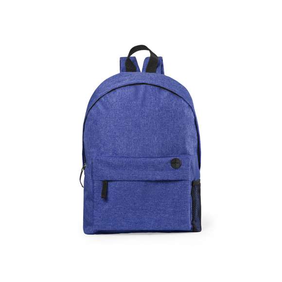 Mochila en resistente poliéster 600D de desenfadado diseño bicolor en variada gama de colores, con cierre de cremallera, bolsillo en frontal con salida para auriculares y bolsillo lateral de redecilla. Con esquinas reforzadas, tiradores con cinta para fácil apertura y accesorios en color negro. Espalda acolchada y cintas de hombros ajustables con acolchado.