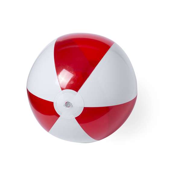 Balón inflable de PVC con diseño bicolor en combinación de paneles blancos y transparentes en vivos colores.