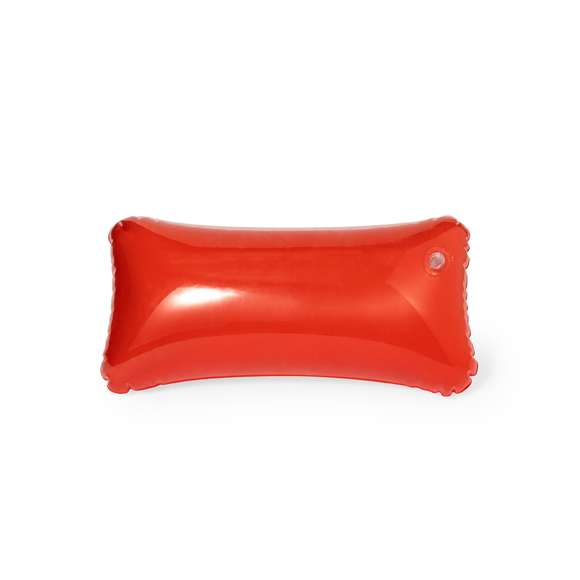 Original almohadilla inflable de resistente PVC en combinación de acabados transparente/sólido y en variada gama de vivos colores
