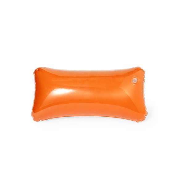 Original almohadilla inflable de resistente PVC en combinación de acabados transparente/sólido y en variada gama de vivos colores