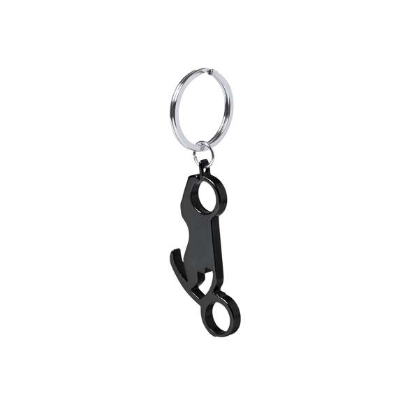Original llavero abridor en aluminio con diseño de moto en variada gama de vivos colores brillantes.