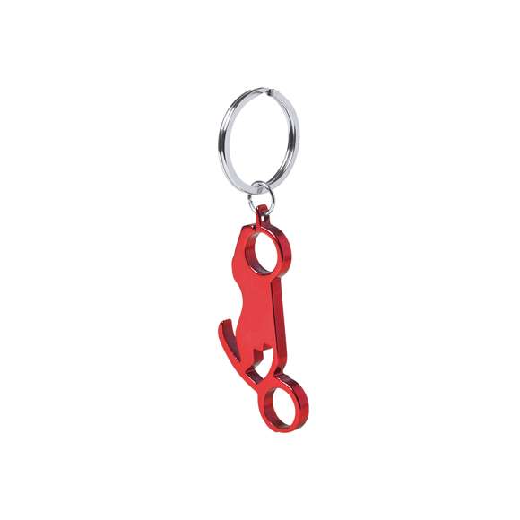 Original llavero abridor en aluminio con diseño de moto en variada gama de vivos colores brillantes.