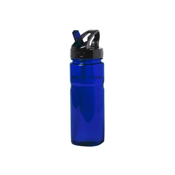 Bidón en alta calidad de 650ml de capacidad en material tritán resistente al calor y libre de BPA. Con dosificador, tapón a rosca de seguridad y disponible en variada gama de colores. Presentado en caja individual.