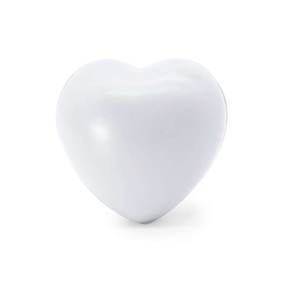 Corazón antiestrés en vivos colores y suave cuerpo con acolchado de PU brillante.
