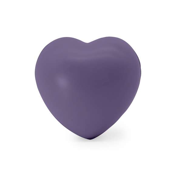 Corazón antiestrés en vivos colores y suave cuerpo con acolchado de PU brillante.
