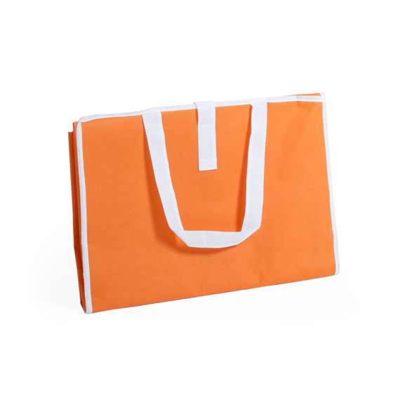 Esterilla plegable tamaño maxi de 180x70cm en resistente material non-woven laminado en variada gama de vivos colores brillantes. Con cierre de velcro y cintas de transporte para hombro.