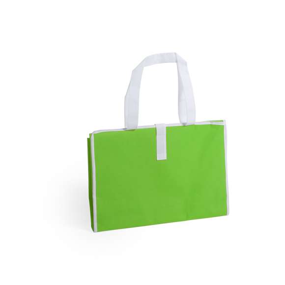 Esterilla plegable tamaño maxi de 180x70cm en resistente material non-woven laminado en variada gama de vivos colores brillantes. Con cierre de velcro y cintas de transporte para hombro.