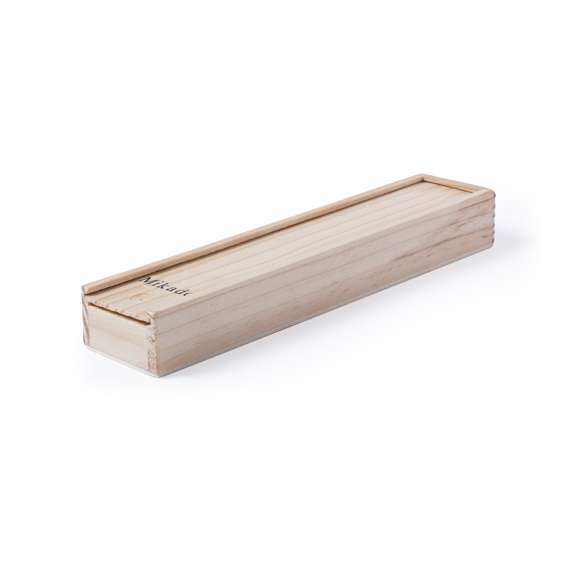 Clásico juego de habilidad mikado con 41 palitos de madera. Presentado en caja de madera con tapadera deslizante.