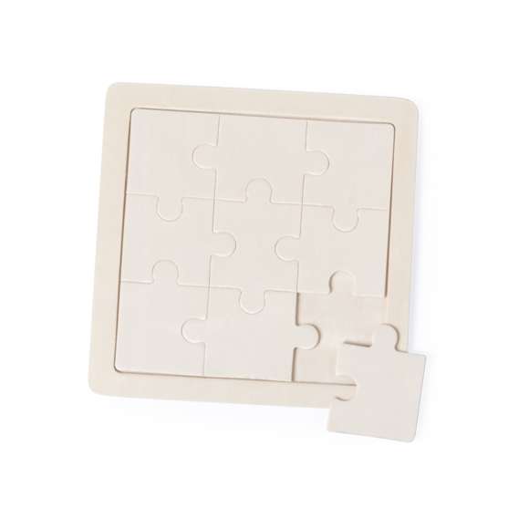  	Puzzle de madera con 9 piezas totalmente personalizable para despertar el ingenio y habilidad de los más pequeños.