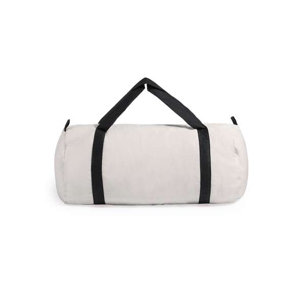 Bolso en material 100% algodón con acabado en color natural. Con asas de algodón reforzadas para hombro alrededor de toda la bolsa en variada gama de vivos colores. Cierre de cremallera.