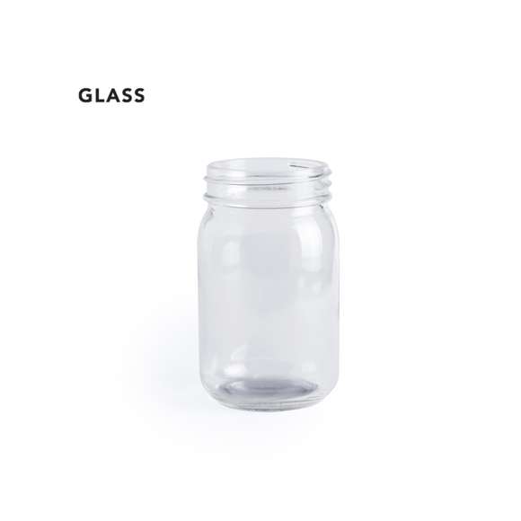 Tarro multiusos de cristal de 450ml de acabado transparente. Presentado en atractiva caja de diseño.