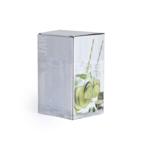 Tarro multiusos de cristal de 450ml de acabado transparente. Presentado en atractiva caja de diseño.