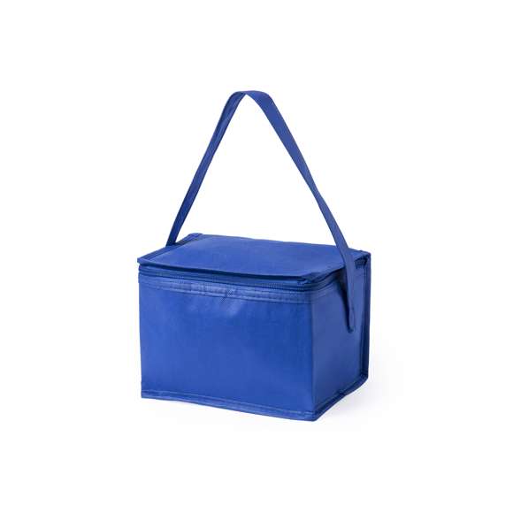 Nevera fabricada en resistente non-woven. Con compartimento de 3,2L de capacidad, cierre de cremallera y con cinta bandolera. Interior isotermo acabado en aluminio. Disponible en variada y llamativa gama de colores.