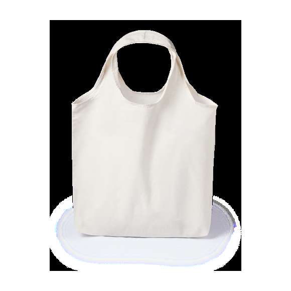 Bolsa en material 100% algodón con acabado en color natural. Con originales asas para hombro y de acabado cosido. Resistencia hasta 7kg de peso.