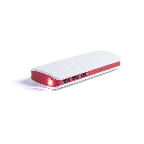 Batería auxiliar externa de gran capacidad de carga -10.000 mAh-. Con salida USB triple para cargar hasta 3 dispositivos de forma simultánea, ledes indicadores de estado de carga, diseño curvado con cuerpo en color blanco y laterales en vivos colores, con amplia superficie de marcaje. Presentada en atractiva caja de diseño.Las capacidades mostradas en todas nuestras baterías auxiliares externas son reales, incorporando todas ellas baterías de grado A y no recicladas, con una vida útil de al menos 500 ciclos de carga y según normativa CE. Además, están fabricadas conforme a los estándares RoHS y en cumplimiento con los siguientes requisitos de seguridad: Sistema de protección contra sobrecarga del power bank. Sistema de protección contra descarga completa que proporciona una mayor durabilidad del power bank. Sistema de bloqueo para evitar cortocircuitos. Sistema de transferencia de carga constante, acorde con la capacidad del dispositivo de destino.
