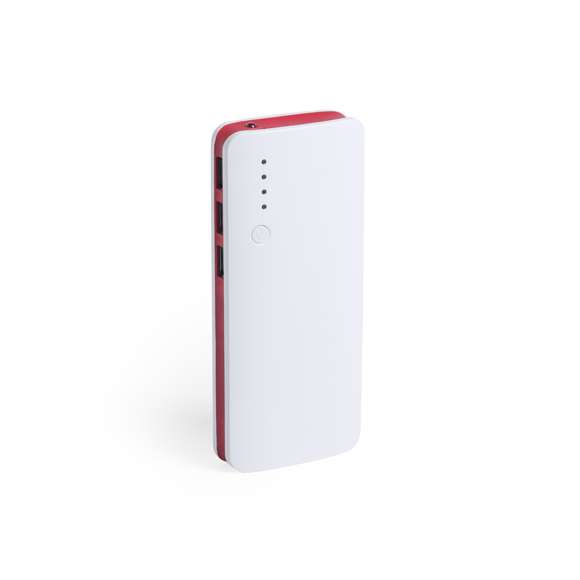 Batería auxiliar externa de gran capacidad de carga -10.000 mAh-. Con salida USB triple para cargar hasta 3 dispositivos de forma simultánea, ledes indicadores de estado de carga, diseño curvado con cuerpo en color blanco y laterales en vivos colores, con amplia superficie de marcaje. Presentada en atractiva caja de diseño.Las capacidades mostradas en todas nuestras baterías auxiliares externas son reales, incorporando todas ellas baterías de grado A y no recicladas, con una vida útil de al menos 500 ciclos de carga y según normativa CE. Además, están fabricadas conforme a los estándares RoHS y en cumplimiento con los siguientes requisitos de seguridad: Sistema de protección contra sobrecarga del power bank. Sistema de protección contra descarga completa que proporciona una mayor durabilidad del power bank. Sistema de bloqueo para evitar cortocircuitos. Sistema de transferencia de carga constante, acorde con la capacidad del dispositivo de destino.