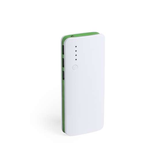 Batería auxiliar externa de gran capacidad de carga -10.000 mAh-. Con salida USB triple para cargar hasta 3 dispositivos de forma simultánea, ledes indicadores de estado de carga, diseño curvado con cuerpo en color blanco y laterales en vivos colores, con amplia superficie de marcaje. Presentada en atractiva caja de diseño.Las capacidades mostradas en todas nuestras baterías auxiliares externas son reales, incorporando todas ellas baterías de grado A y no recicladas, con una vida útil de al menos 500 ciclos de carga y según normativa CE. Además, están fabricadas conforme a los estándares RoHS y en cumplimiento con los siguientes requisitos de seguridad: Sistema de protección contra sobrecarga del power bank. Sistema de protección contra descarga completa que proporciona una mayor durabilidad del power bank. Sistema de bloqueo para evitar cortocircuitos. Sistema de transferencia de carga constante, acorde con la capacidad del dispositivo de destino.