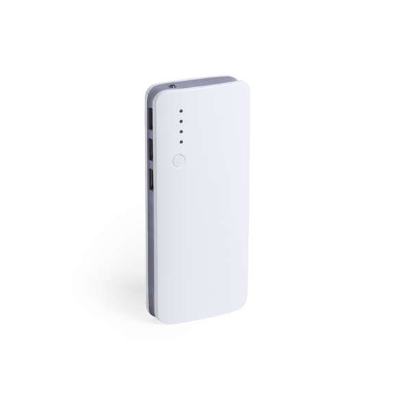 Batería auxiliar externa de gran capacidad de carga -10.000 mAh-. Con salida USB triple para cargar hasta 3 dispositivos de forma simultánea, ledes indicadores de estado de carga, diseño curvado con cuerpo en color blanco y laterales en vivos colores, con amplia superficie de marcaje. Presentada en atractiva caja de diseño.Las capacidades mostradas en todas nuestras baterías auxiliares externas son reales, incorporando todas ellas baterías de grado A y no recicladas, con una vida útil de al menos 500 ciclos de carga y según normativa CE. Además, están fabricadas conforme a los estándares RoHS y en cumplimiento con los siguientes requisitos de seguridad: Sistema de protección contra sobrecarga del power bank. Sistema de protección contra descarga completa que proporciona una mayor durabilidad del power bank. Sistema de bloqueo para evitar cortocircuitos. Sistema de transferencia de carga constante, acorde con la capacidad del dispositivo de destino.