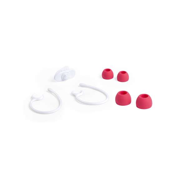 Auriculares intraurales con conexión Bluetooth®, suave cuerpo de aluminio e imanes de sujeción. Disponibles en variada gama de vivos colores, con panel de control a juego integrado en cable, cable de recarga incluido y presentados en atractiva caja de diseño.