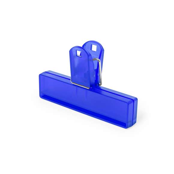 Pinza para cierre en variada gama de vivos colores translúcidos. Con troquelado para colgar.