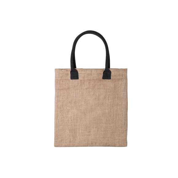 Bolsa de yute con asas de algodón medianas y reforzadas en variada gama de vivos colores. Resistencia hasta 9kg de peso.