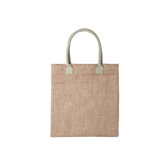 Bolsa de yute con asas de algodón medianas y reforzadas en variada gama de vivos colores. Resistencia hasta 9kg de peso.