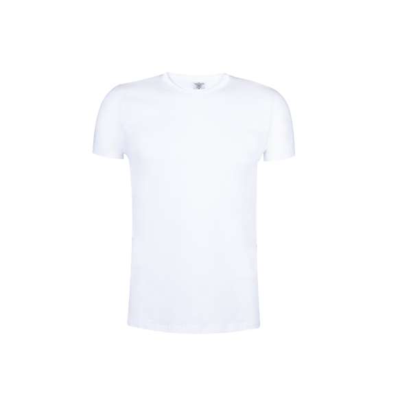 Camiseta de adulto Keya MC150 confeccionada en suave 100% algodón de 150g/m2. Disponible en color blanco y en tallas S, M, L, XL, XXL.