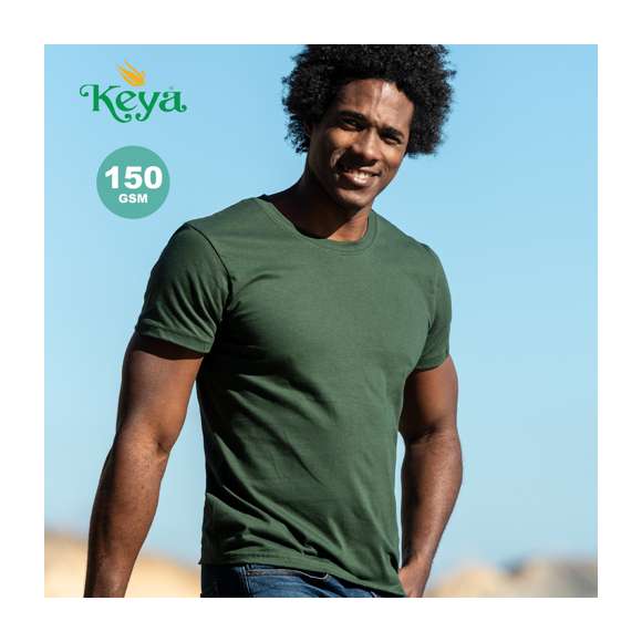 Camiseta de adulto Keya MC150 confeccionada en suave 100% algodón de 150g/m2. Disponible en variada gama de colores y en tallas S, M, L, XL, XXL.