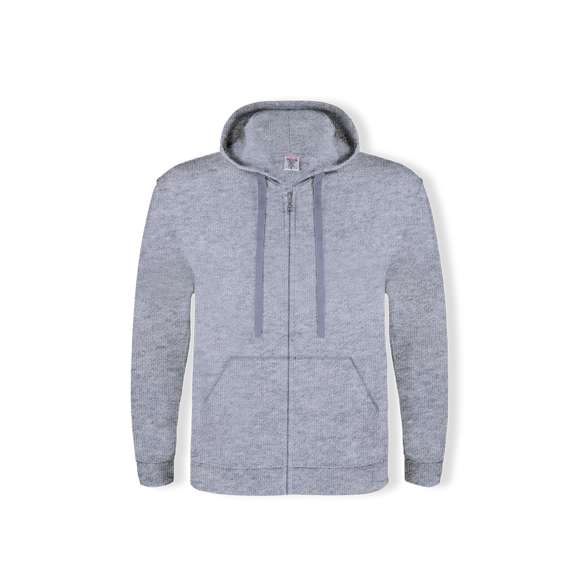 Sudadera para adulto con capucha y cierre de cremallera de Keya SWZ280. En combinación de materiales algodón y poliéster de 280g/m2. Con cordones a juego y 2 bolsillos frontales. Disponible en extensa gama de vivos colores y en tallas S, M, L, XL, XXL, 3XL.