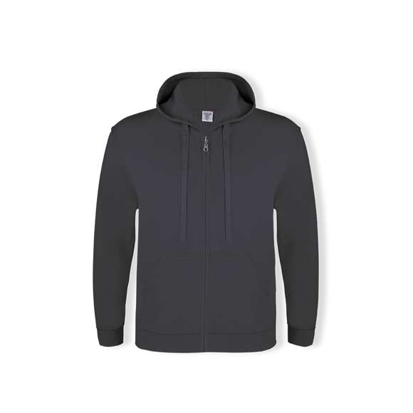 Sudadera para adulto con capucha y cierre de cremallera de Keya SWZ280. En combinación de materiales algodón y poliéster de 280g/m2. Con cordones a juego y 2 bolsillos frontales. Disponible en extensa gama de vivos colores y en tallas S, M, L, XL, XXL, 3XL.