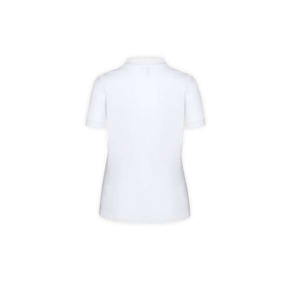 Polo de piqué para mujer de Keya WPS180. En material 100% algodón de 180g/m2. Con dos botones de cierre a juego y disponible en color blanco. Tallas S, M, L, XL, XXL.