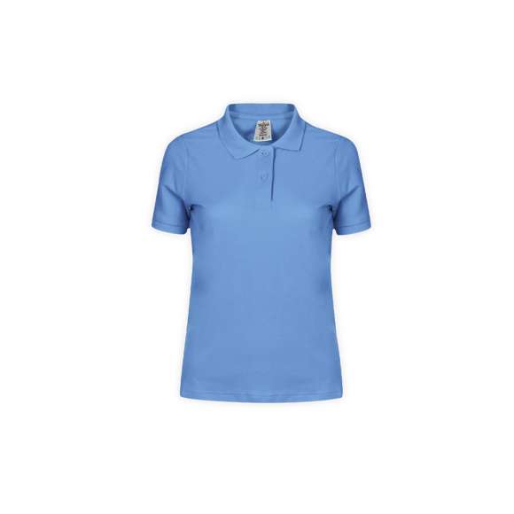Polo de piqué para mujer de Keya WPS180. En material 100% algodón de 180g/m2. Con dos botones de cierre a juego y disponible en extensa gama de vivos colores. Tallas S, M, L, XL, XXL.