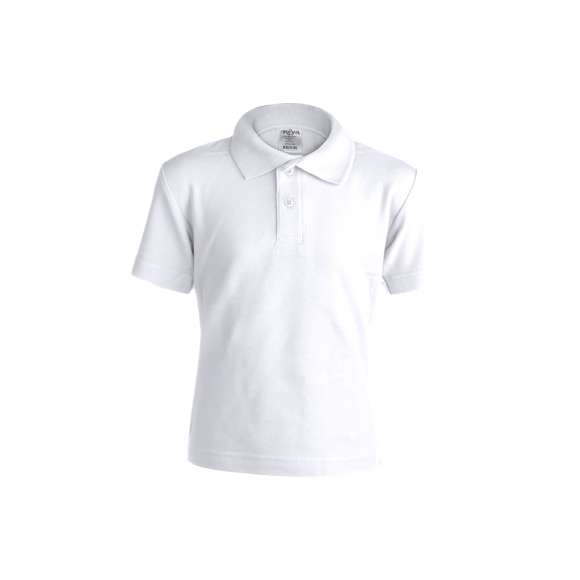 Polo de piqué para niño de Keya YPS180. En material 100% algodón de 180g/m2. Con dos botones de cierre a juego y disponible en color blanco. TallasXS, S, M, L, XL.
