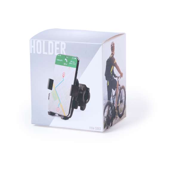 Práctico y resistente soporte de manillar para smartphone. Con 3 posiciones, rotación 360º y ángulo de inclinación de hasta 45º. Sólida pinza de agarre y presentado en atractiva caja de diseño.