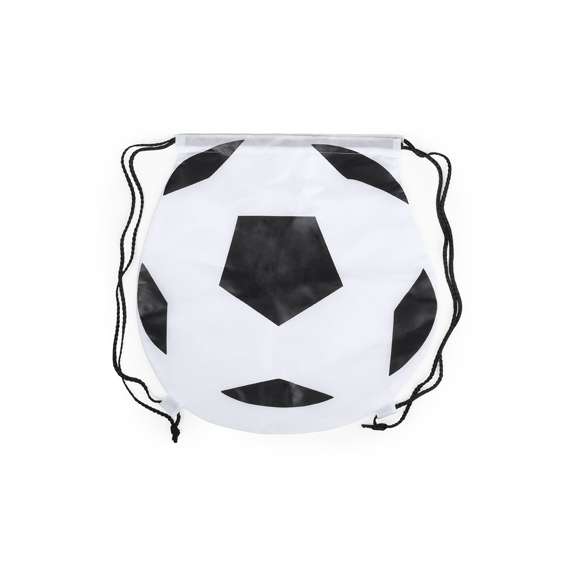Original mochila de cuerdas con diseños deportivos en poliéster 210. Sujeciones para cuerdas reforzadas y disponible en diseños fútbol, baloncesto y tenis.