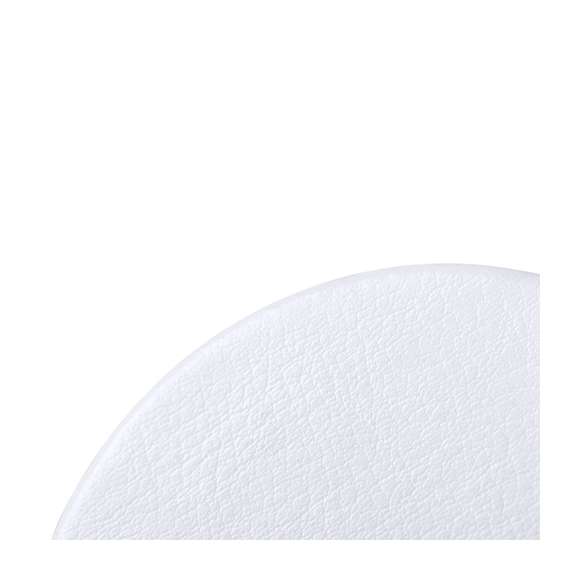  	Espejo plegable en elegante acabado de polipiel blanca. Con dos espejos interiores: 1X y aumento 2X.