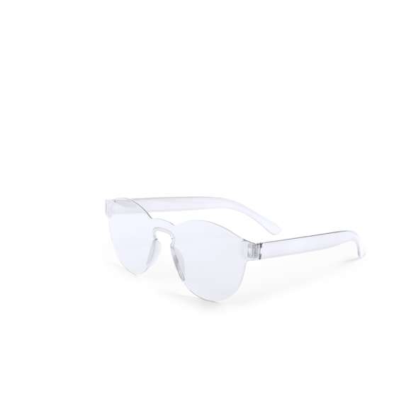 Gafas de sol de diseño en orginales diseños monocolor translúcidos. Lentes sin marco con protección UV400y patillas a juego.
