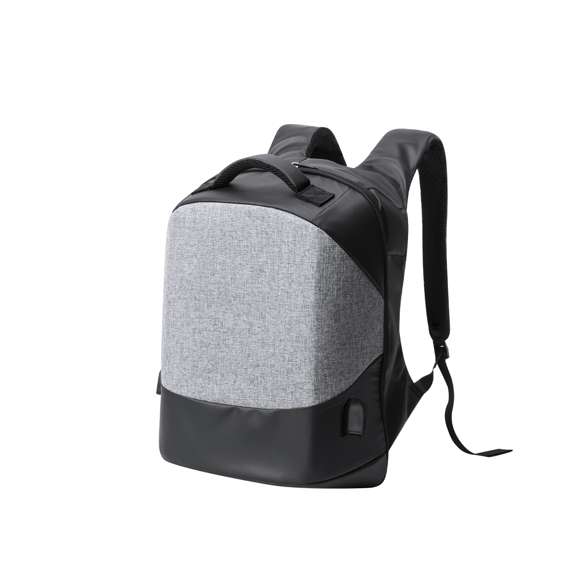 Mochila de negocios antirrobo y repelente al agua en nylon de alta calidad, resistente a cortes y a roces. Con bolsillo antirrobo en la espalda para guardar objetos de valor. Compartimento interior con salida USB para conexión de powerbank -no incluido-. Incluye cable micro USB de 1 metro de largo para total comodidad en la carga de cualquier dispositivo móvil. Bolsillo en cinta derecha con fácil acceso para tarjeta de transporte y otros documentos de uso frecuente. Apertura total 180º para fácil acceso al interior de la mochila. Dos compartimentos interiores independientes y acolchados para ordenador portátil de hasta 15 pulgadas y para tablets de hasta 10 pulgadas. Con multitud de bolsillos interiores y exteriores. Cintas de hombros y espalda con acolchado ergonómico.