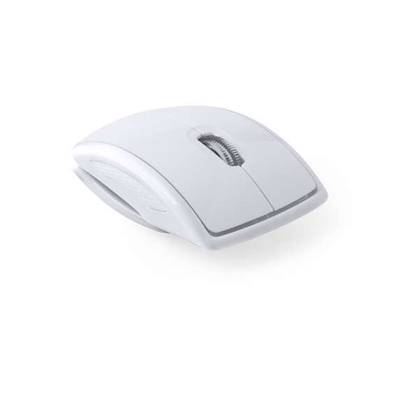  	Ratón óptico inalámbrico plegable. Con diseño ergonómico y en atrevidos colores. Presentado en caja individual. Alimentación a pilas: 2xAAA no incluidas.