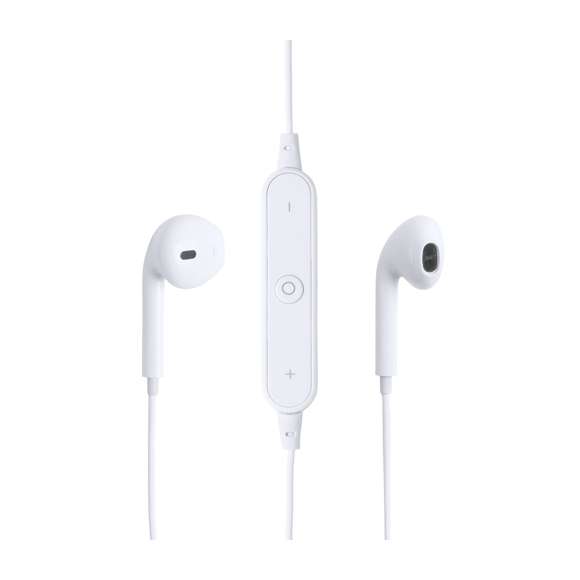  	Auriculares intraurales de conexión bluetooth y diseño minimalista en elegante color blanco. De diseño ergonómico, incluyen panel de control integrado en cable y ofrecen función manos libres. Recargables mediante cable mini USB -incluido-. Presentados en resistente estuche individual de polipiel a juego con cierre de cremallera.