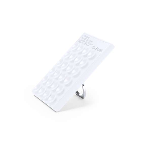 Batería auxiliar externa -2.000 mAh- con superficie de ventosas adherentes y anilla/soporte para selfies. Con conexiones para entrada/salida de corriente micro USB y USB. Ledes indicadores de estado de carga, diseño curvado plano y amplia superficie de marcaje. Presentada en atractiva caja de diseño. Las capacidades mostradas en todas nuestras baterías auxiliares externas son reales, incorporando todas ellas baterías de grado A y no recicladas, con una vida útil de al menos 500 ciclos de carga y según normativa CE. Además, están fabricadas conforme a los estándares RoHS y en cumplimiento con los siguientes requisitos de seguridad: Sistema de protección contra sobrecarga del power bank. Sistema de protección contra descarga completa que proporciona una mayor durabilidad del power bank. Sistema de bloqueo para evitar cortocircuitos. Sistema de transferencia de carga constante, acorde con la capacidad del dispositivo de destino.