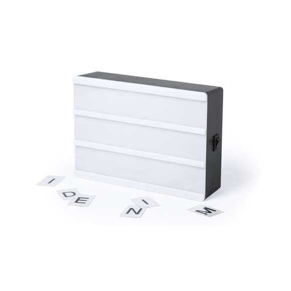 Cajita de luz -lightbox- con cuerpo retroiluminado por 4 ledes. Incluye 82 piezas, con botón ON/OFF. Alimentación a pilas -4xAAA no incluidas-. Presentada en atractiva caja de diseño.